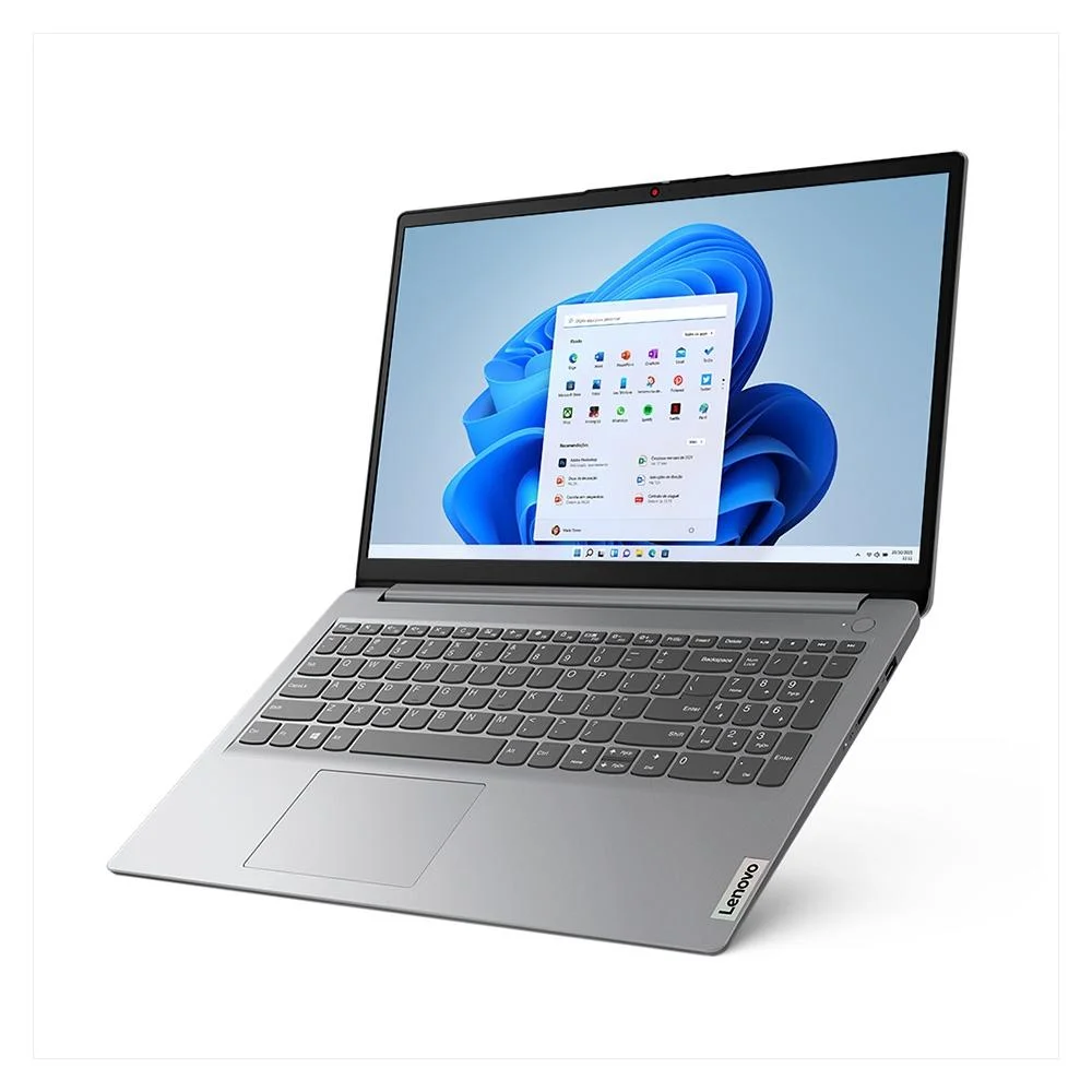 Notebook Lenovo Ideapad 1i, Intel Core i3-1215u, 4GB RAM, SSD 256GB, Tela 15.6" HD Antirreflexo, Windows 11 Home - 15iau7