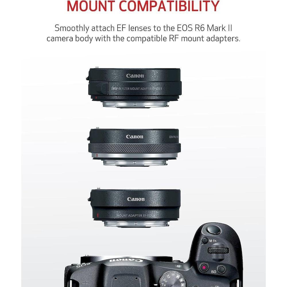 Câmera Canon Kit Eos R6 Mark II RF24105mm KaBuM
