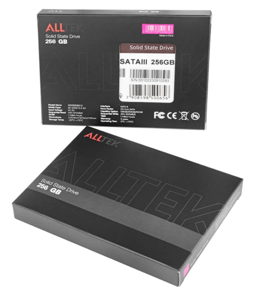 Disco Sólido Interno Alltek SSD Atk-2.5 Sata Iii 256gb Preto Disco Sólido Interno Alltek SSD Atk-2.5 Sata Iii 256gb Preto