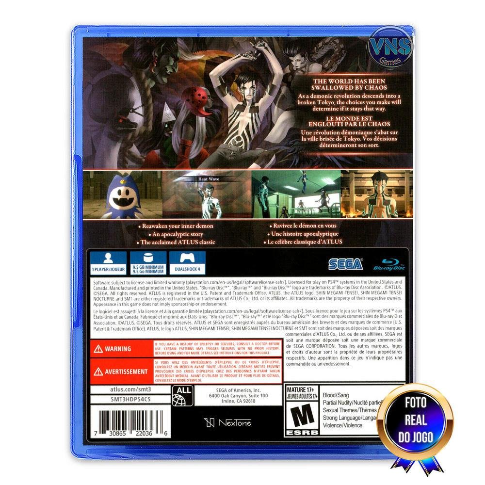 Jogo Shin Megami Tensei Iii Nocturne Hd Remastered Ps4 Jogo Shin Megami Tensei Iii Nocturne Hd Remastered Ps4