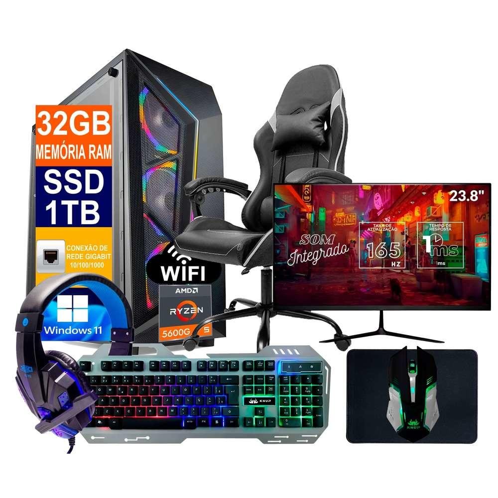 Computador Gamer AMD Ryzen 5 5600g 32GB RAM KaBuM