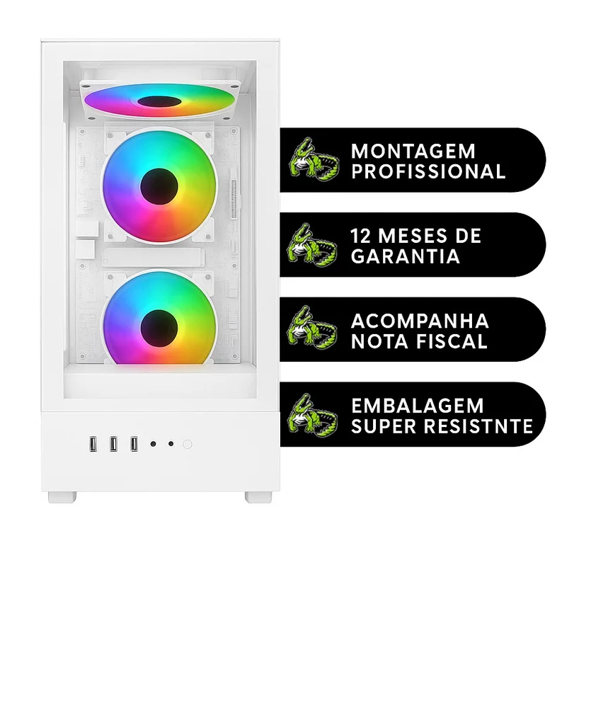 PC Gamer Balão.info Intel Core i5 3470, 16GB RAM DDR3, Radeon RX 580 8GB, SSD 480GB, Branco, Windows 10 Trial em Campinas - foto 4