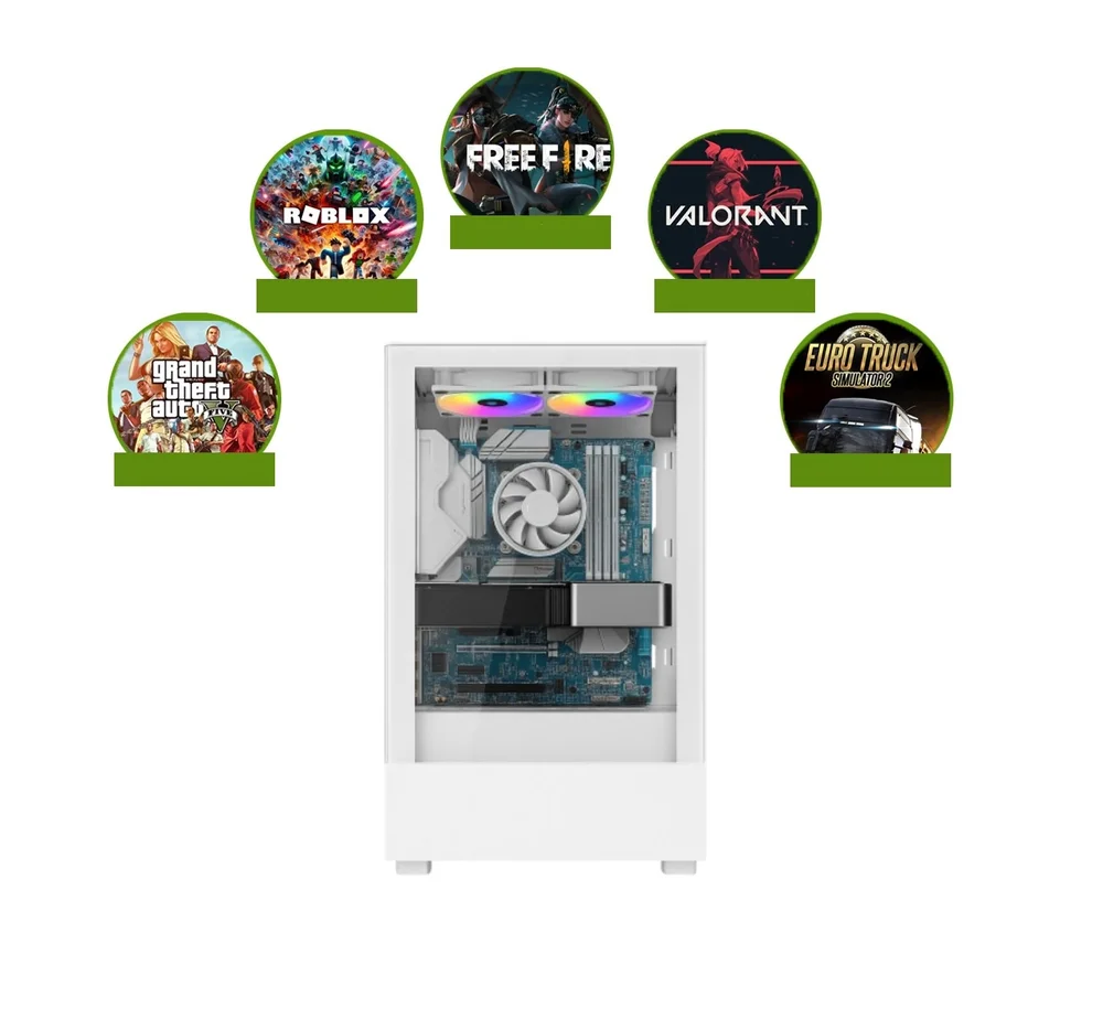 PC Gamer Balão.info Intel Core i5 3470, 16GB RAM DDR3, Radeon RX 580 8GB, SSD 480GB, Branco, Windows 10 Trial em Campinas - foto 5