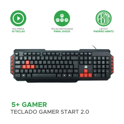 qwerty7様 Teclado Gamer Start 20 Qwerty Português KaBuM