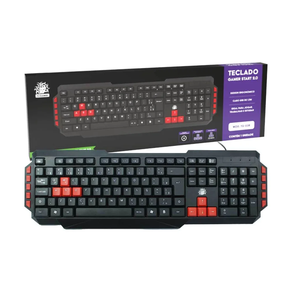 Teclado Gamer Start 20 Qwerty Português KaBuM