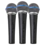 Kit 3 Microfones Dinâmico Com Fio Tk 58c Onyx