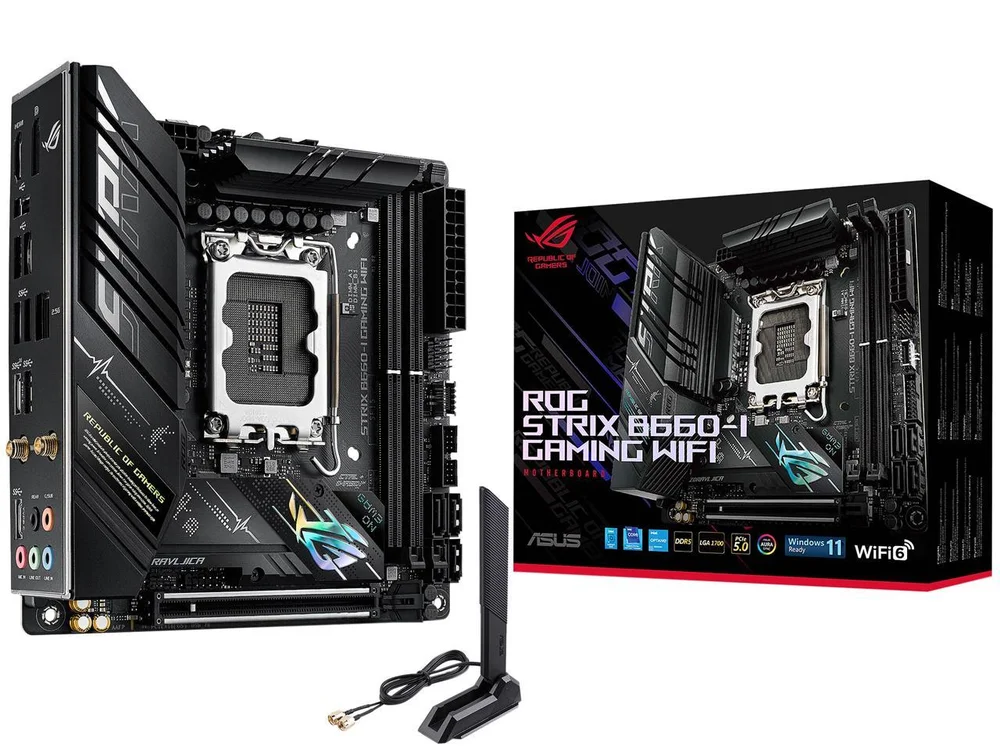 ASUS ROG STRIX B660-I ＆RISE CABLE セット KaBuM Aperte o K e evolua em Tecnologia e Games
