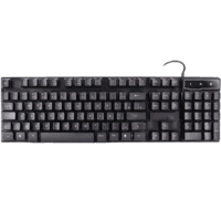 Teclado Usb Gamer Semi Mecânico Multimídia LED Anti Ghost