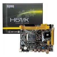 Placa Mãe Revenger  H61 Socket LGA  1155 Com M.2 Nvme Lan Giga I3 I5 I7