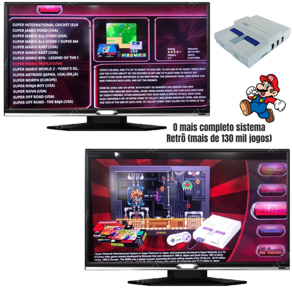 Game Console Retro Super 3d Games Com 130 Mil Jogos Classicos Com 2 Controles Game Console Retro Super 3d Games Com 130 Mil Jogos Classicos Com 2 Controles