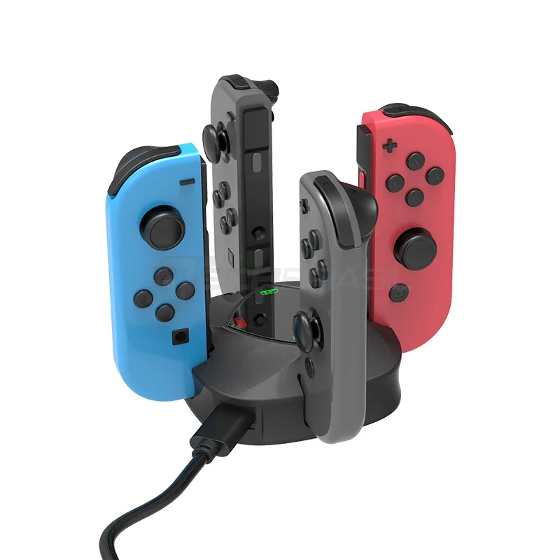 Carregador LED Nintendo Switch Joy-con 4 Controles Estação Base