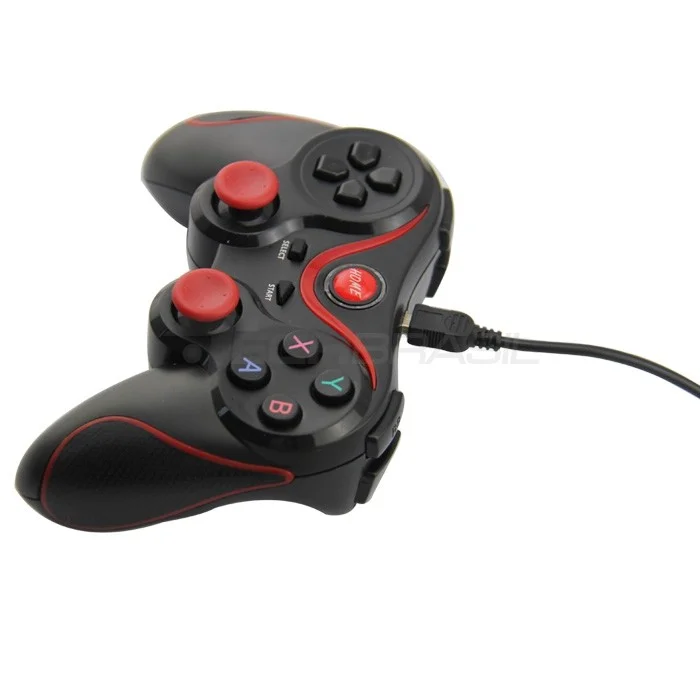 Controle Sem Fio + Suporte Para Celular Android Ios PC Ps3 Preto+vermelho