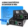 Par Conversor Mídia Fibra Óptica A+b Gigabit 1000 Mbps Rj45