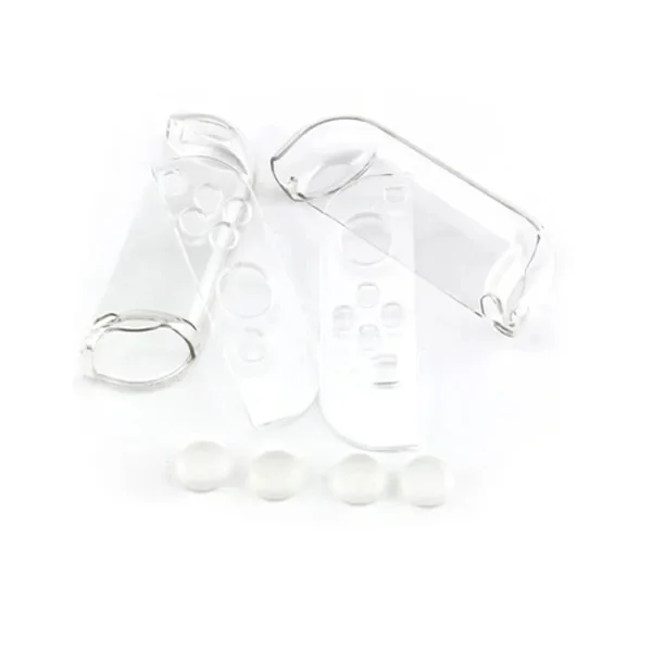 Capa Protetora Dock Flip Case Para Nintendo Switch Joy-con Removível + 4 Caps Transparente Branca Capa Protetora Dock Flip Case Para Nintendo Switch Joy-con Removível + 4 Caps Transparente Branca