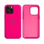 Capa Capinha Case Silicone Cover Premium Aveludada Com Logo Compatível Iphone 14 Pro Max Rosa Pink