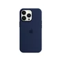 Capa Capinha Case Silicone Cover Premium Aveludada Com Logo Compatível Iphone 14 Pro Max Azul Marinho