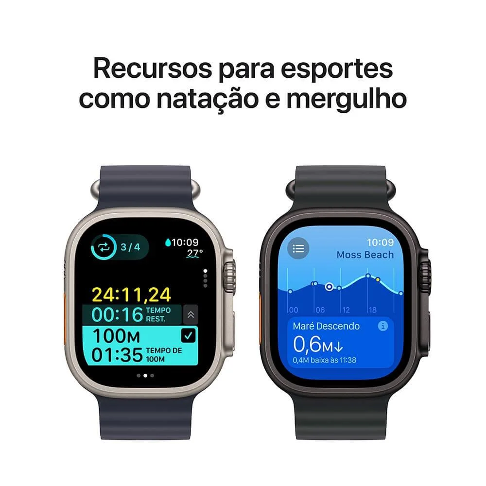 Apple Watch Ultra 2 Gps + Cellular • Caixa Natural De Titânio De 49 Mm • Pulseira Loop Alpina Canela – G