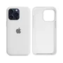 Capa Capinha Case Silicone Cover Premium Aveludada Com Logo Compatível Iphone 15 Plus Branco