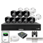 Kit 8 Câmeras Intelbras 1220b Full Color  Dvr Mhdx 1016-c Intelbras Com Detecção De Movimentos Hd 6tb
