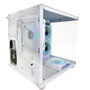 Gabinete Gamer Hayom Gb1797 Com 4 Fans RGB Com Vidro Branco