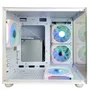 Gabinete Gamer Hayom Gb1797 Com 4 Fans RGB Com Vidro Branco