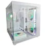 Gabinete Gamer Hayom Gb1797 Com 4 Fans RGB Com Vidro Branco