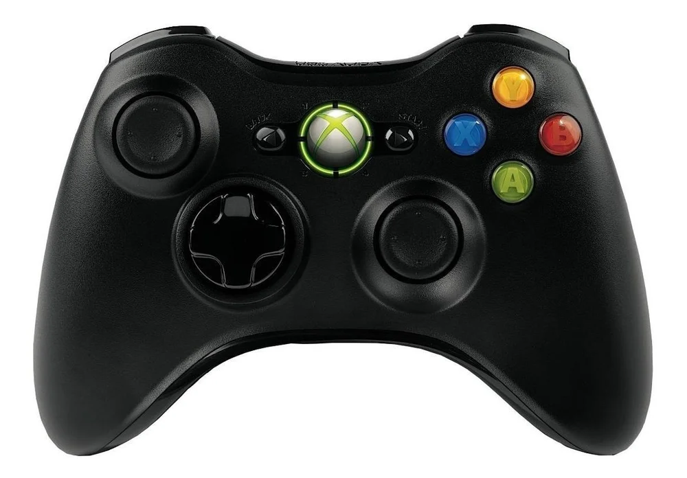 XBOX 360 Slim Standard Preto Com 2 Controles XBOX 360 Slim Standard Preto Com 2 Controles