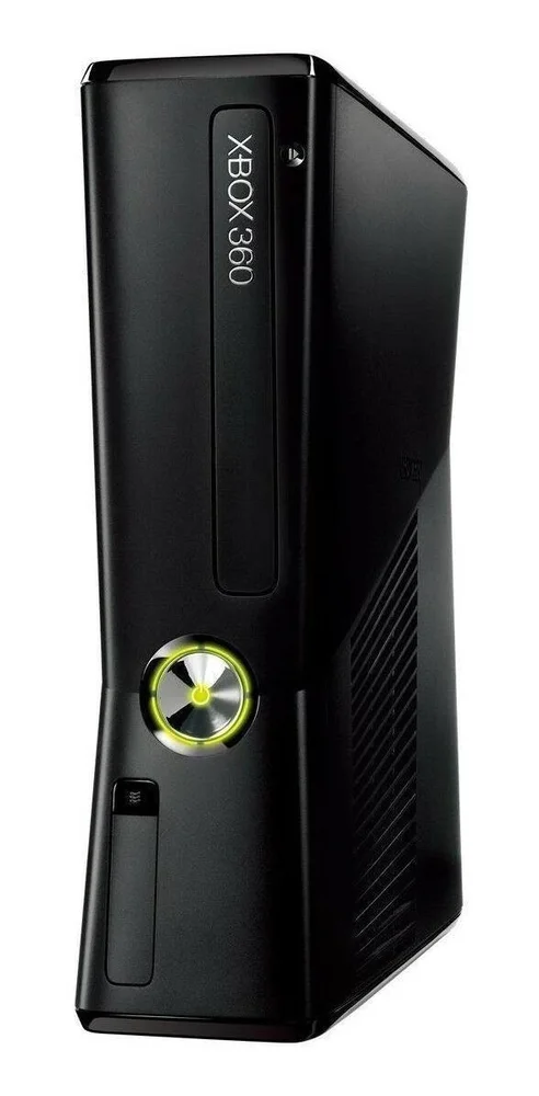 XBOX 360 Slim Standard Preto Com 2 Controles XBOX 360 Slim Standard Preto Com 2 Controles