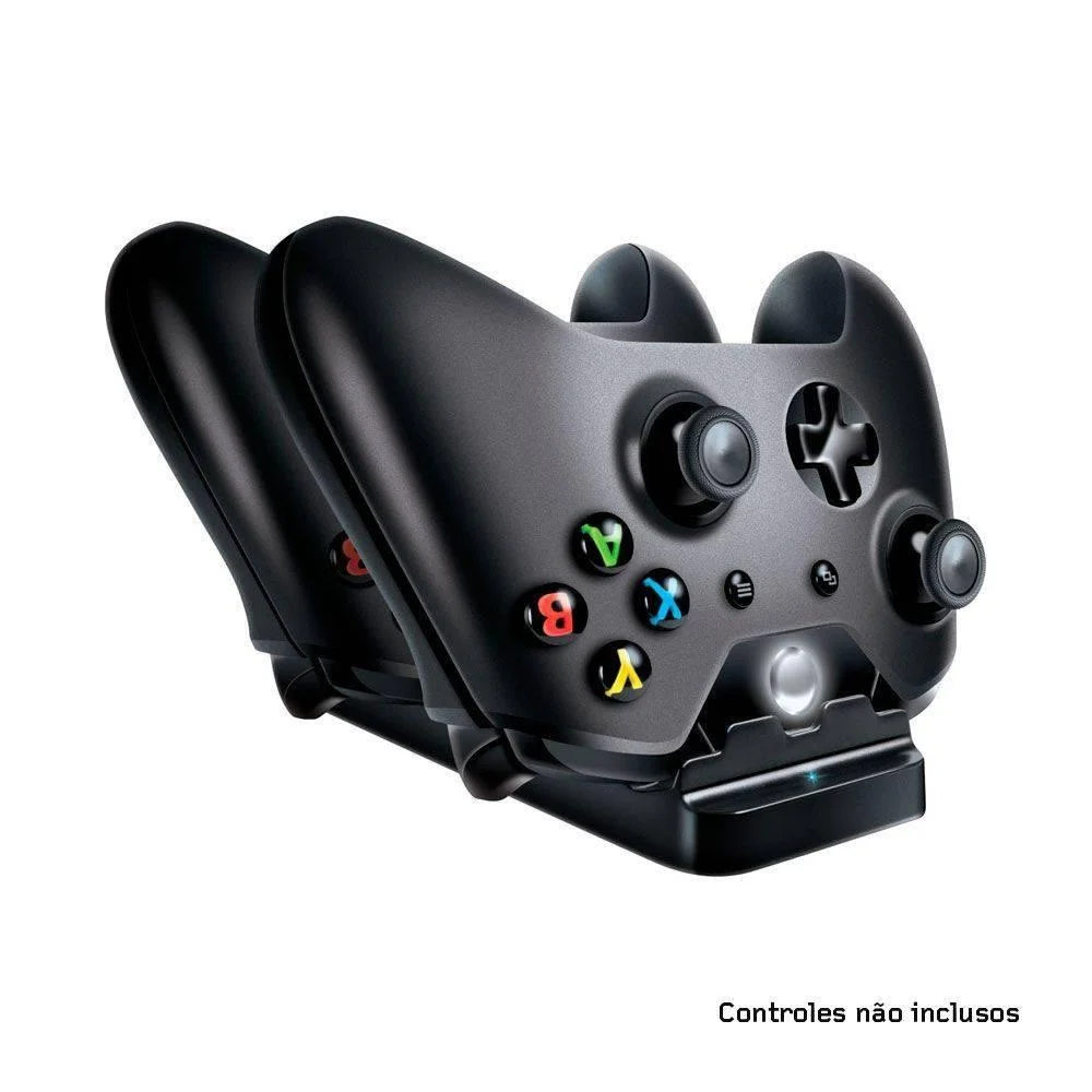 Carregador Dual Power Dock Com 2 Baterias Para Controle XBOX One Dobe. Carregador Dual Power Dock Com 2 Baterias Para Controle XBOX One Dobe.