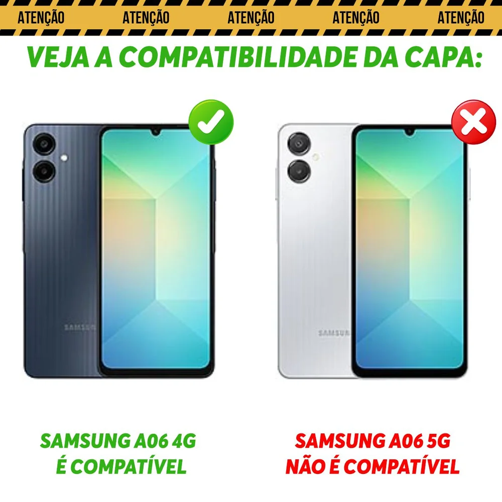 Capa Capinha Case Para Samsung Galaxy A06 4g - Protetora Resistente Anti Impacto Queda Armadura Militar