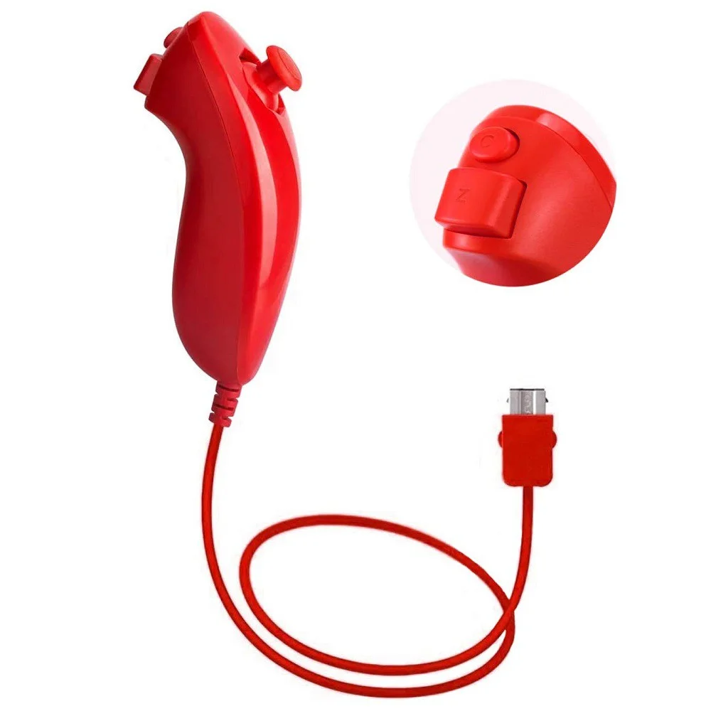 Controle Nunchuk Para Nintendo Wii E Wii U Vermelho Controle Nunchuk Para Nintendo Wii E Wii U Vermelho