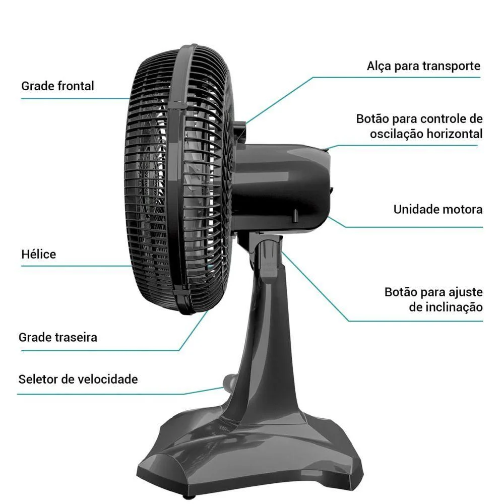 Ventilador Air 36cm Maxx Force 6 Pás 60w Avte300 110v Ventilador Air 36cm Maxx Force 6 Pás 60w Avte300 110v