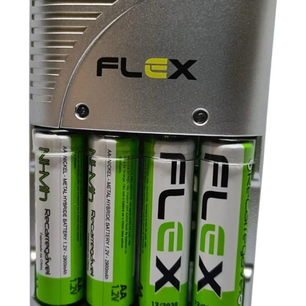 Carregador De Pilhas Aa/aaa/9v Fxc164p Bivolt Flex