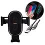 Carregador E Suporte Veicular Automático Sem Fio Qi Turbo 10w