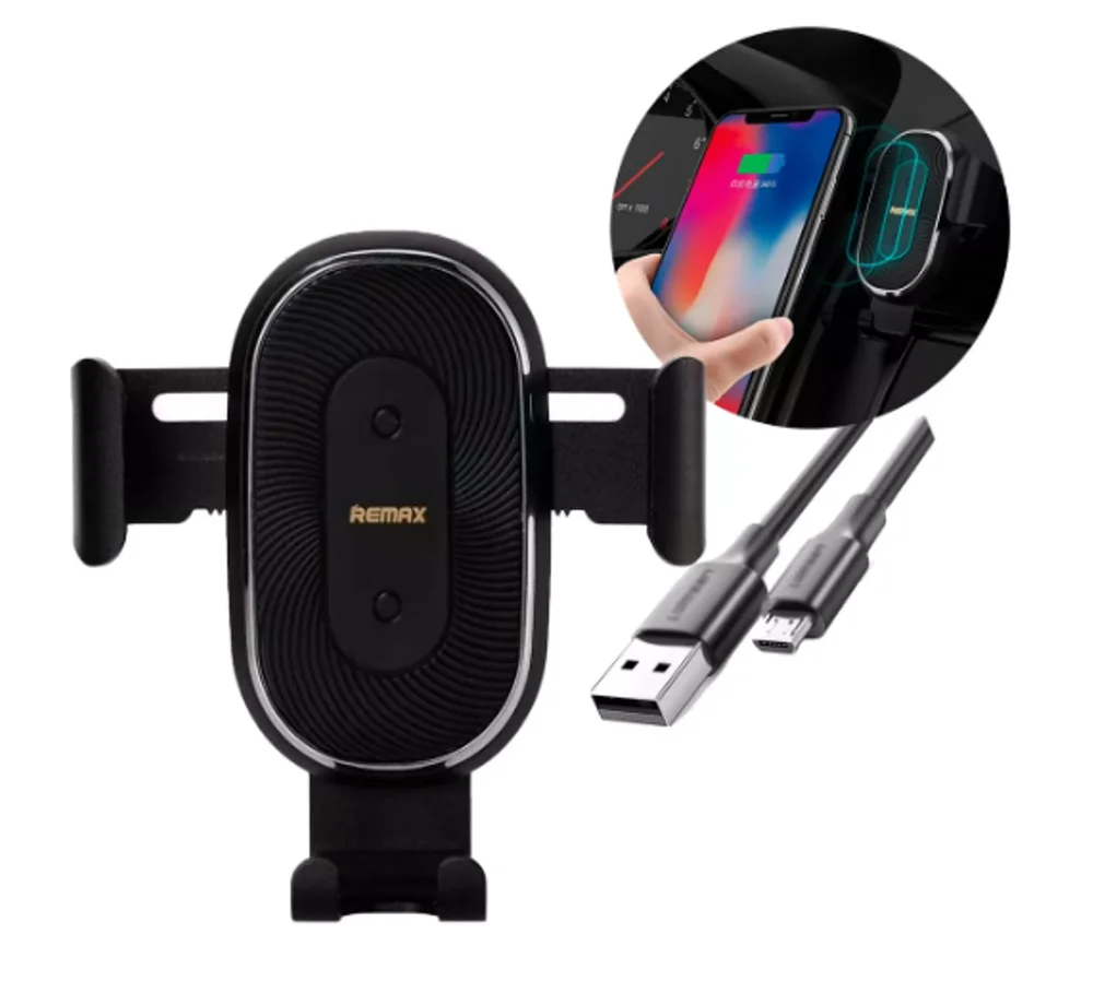 Carregador E Suporte Veicular Automático Sem Fio Qi Turbo 10w Carregador E Suporte Veicular Automático Sem Fio Qi Turbo 10w