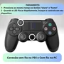 Kit 2 Controles Sem Fio Para Ps4 PC Com Cabo 1m Micro Usb