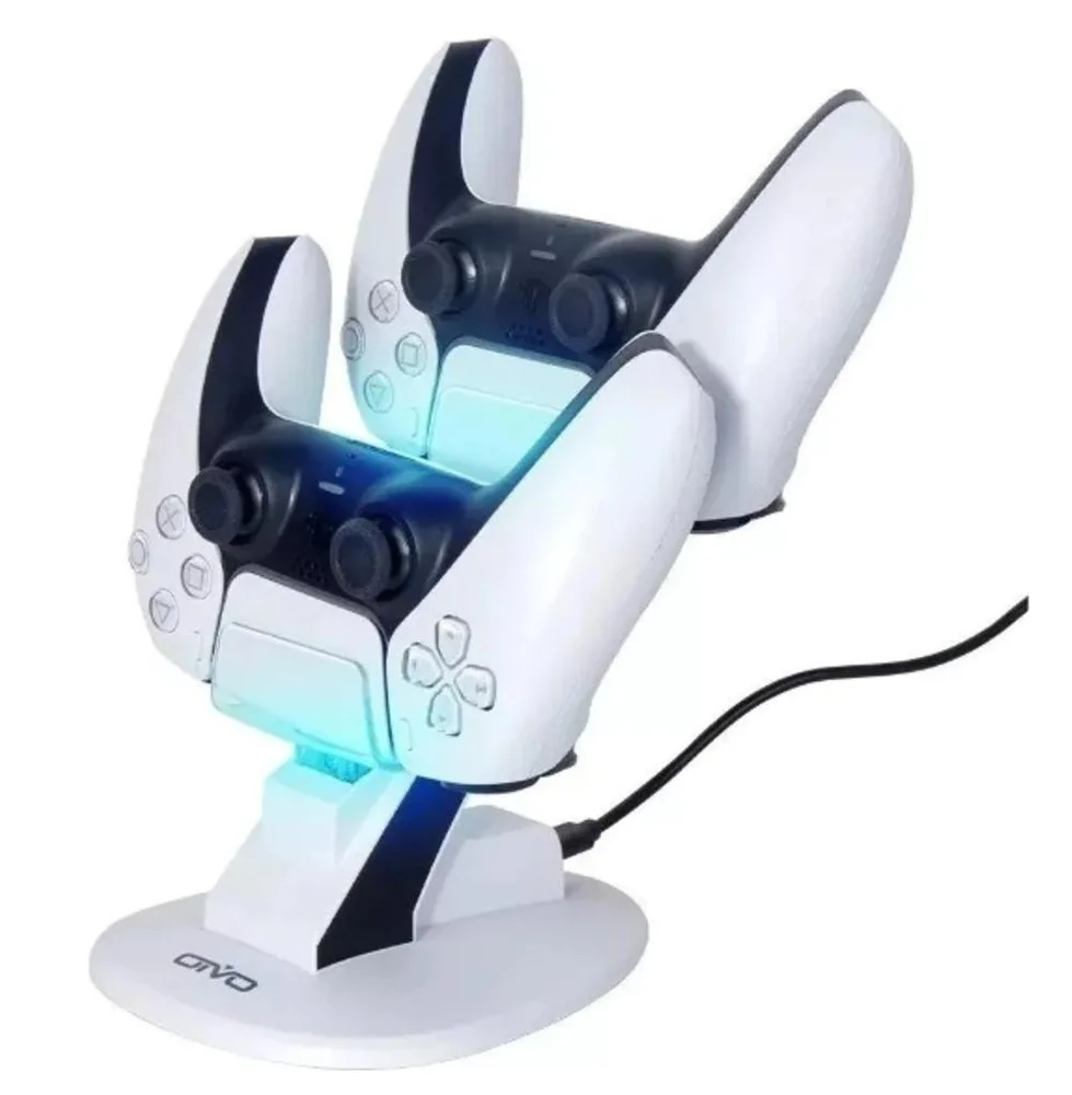 Suporte Carregador Base Controle Dualsense Playstation 5 Cor Branco Suporte Carregador Base Controle Dualsense Playstation 5 Cor Branco