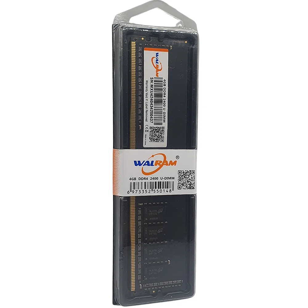 Memória Ram Desktop 4gb, 2400mhz, Ddr4, U-dimm Walram, Preta