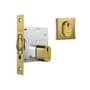 Fechadura Rolete Para Porta Pivotante 1005 Roseta Quadrada Dourada Gold 45mm Stam