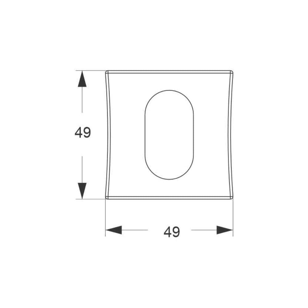 Fechadura Rolete Para Porta Pivotante 1005 Roseta Quadrada Dourada Gold 45mm Stam