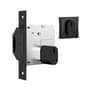 Fechadura 1006 Porta De Bater E Correr Roseta Quadrada Black Preto 45mm Stam