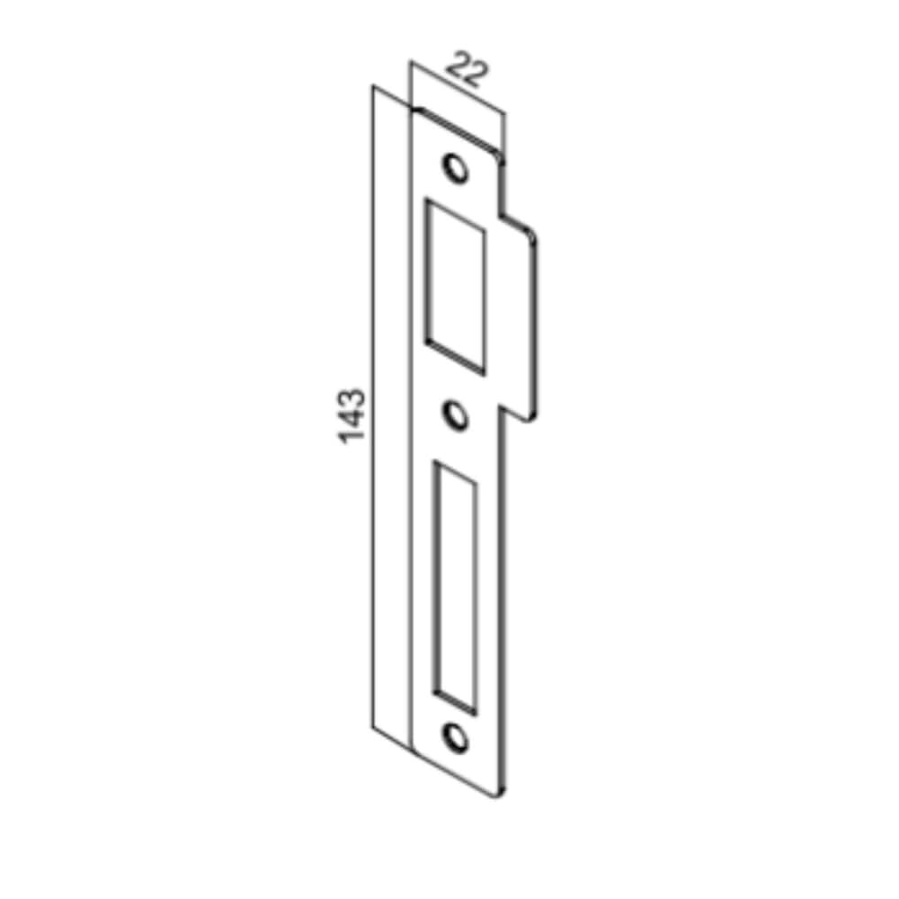 Fechadura 1039 Externa 40mm Inox Escovado Arredondada Lingueta Cheia Tai 3352b Haga