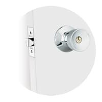 Fechadura Para Porta Divisória Tubular Tulipa Externa Inox Polido 90mm A 100mm  (br90/100 Py) Soprano
