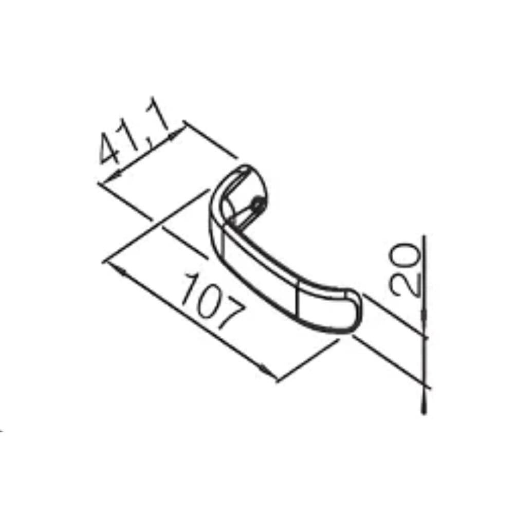 Fechadura Concept Interna 40mm Roseta Redonda Cromo Acetinado Rr1 413-40ci Cra Pado