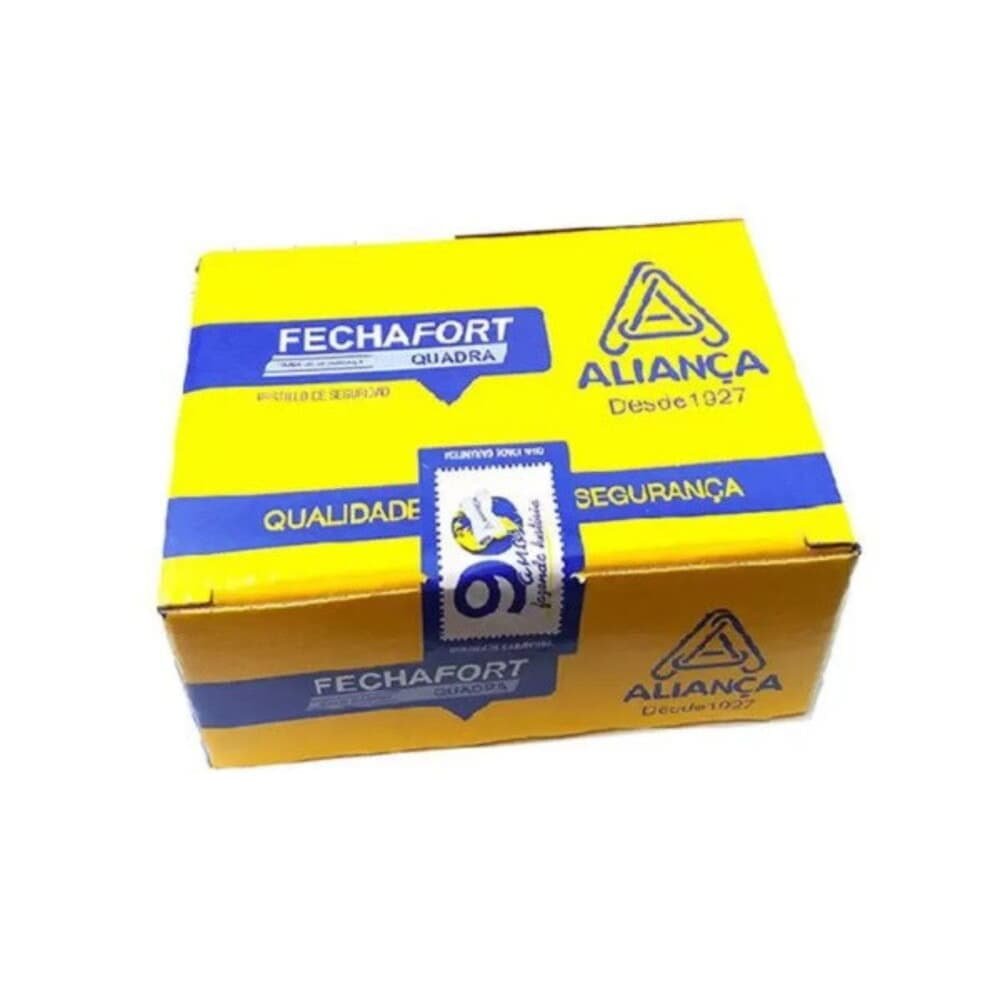 Fechadura Auxiliar F-2000 Trava De Segurança Tetra Chave Roseta Redonda Preta 40mm Aliança
