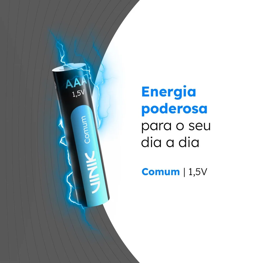 Pilha Comum Aaa Tubo C/40 1.5v - Vp3at40c
