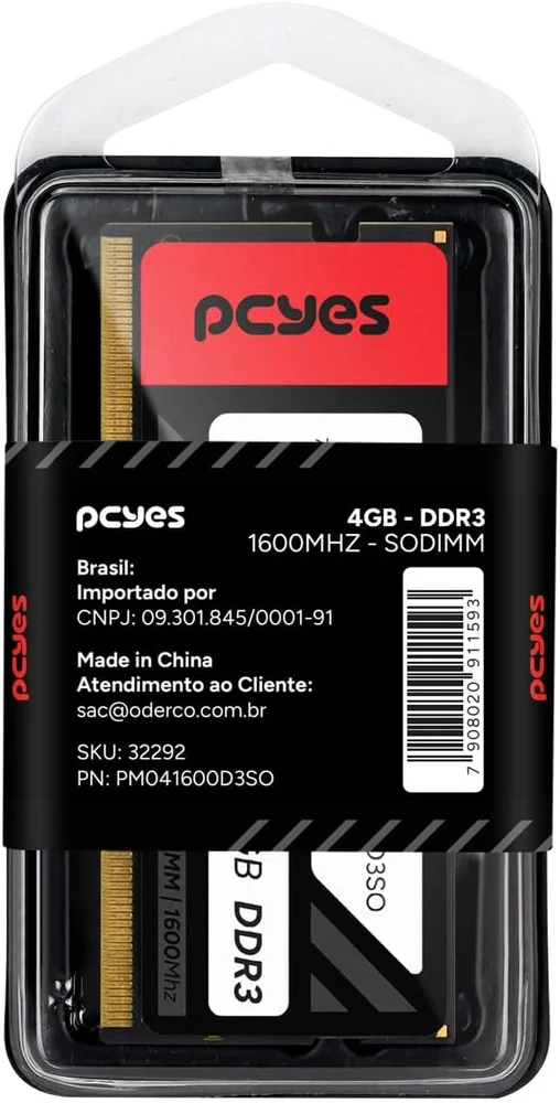 Memoria PCyes Sodimm 4gb Ddr3 1600mhz - Pm041600d3so Memoria PCyes Sodimm 4gb Ddr3 1600mhz - Pm041600d3so