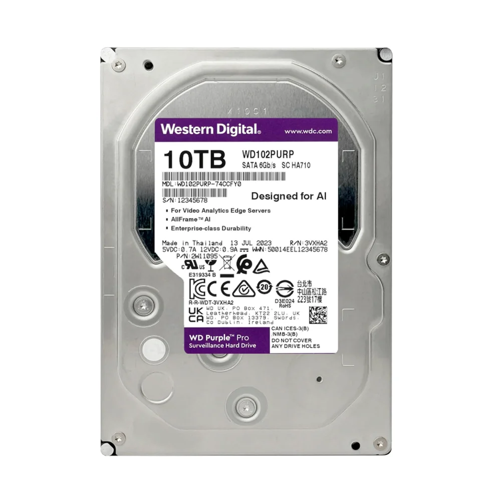WD 10TB Purple 監視カメラ向け ビデオ ハードディスク Produtos com até 15 OFF no PIX KaBuM