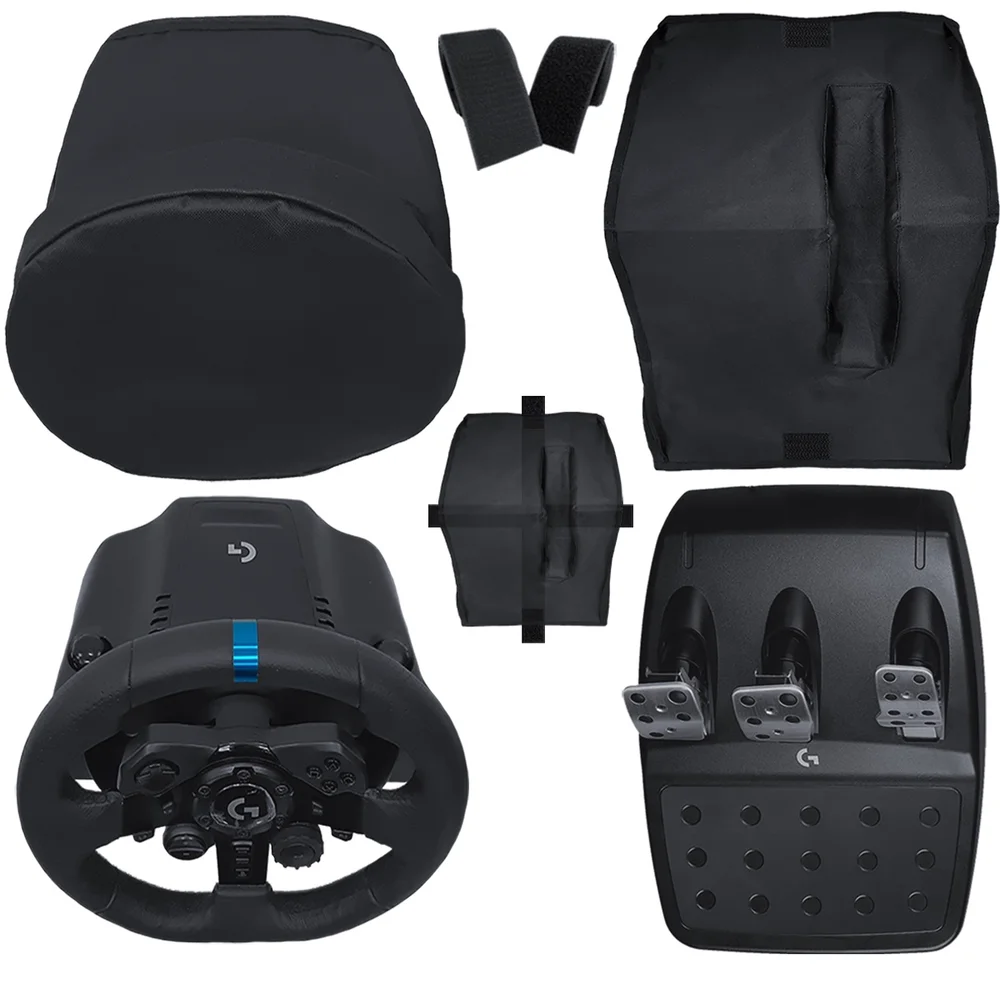 Kit Capas Protetoras Qualicapas Compatíveis c/ Volante, Base e Pedal G25 G27 G29 G920 G923 Simulador Gamer Logitech Kit Capas Protetoras Qualicapas Compatíveis c/ Volante, Base e Pedal G25 G27 G29 G920 G923 Simulador Gamer Logitech