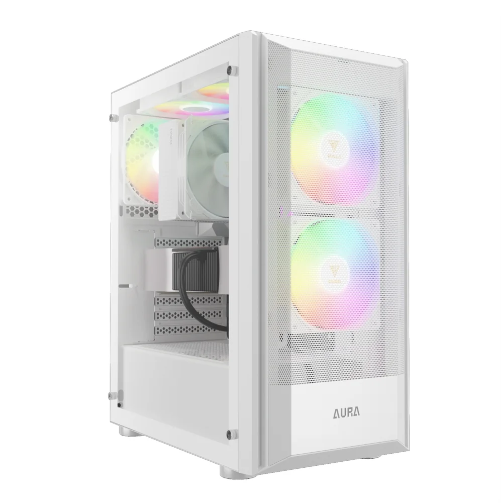 Gabinete Gamer Gamdias Aura Gc6 Wh ARGB, Mid-tower, Vidro Temp, 3 Fans, White - Aura Gc6 Wh ARGB Gabinete Gamer Gamdias Aura Gc6 Wh ARGB, Mid-tower, Vidro Temp, 3 Fans, White - Aura Gc6 Wh ARGB
